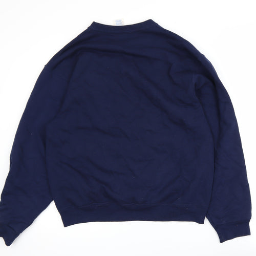 Jerzees Men's Blue Graphic Pullover Sweatshirt M Anime Style