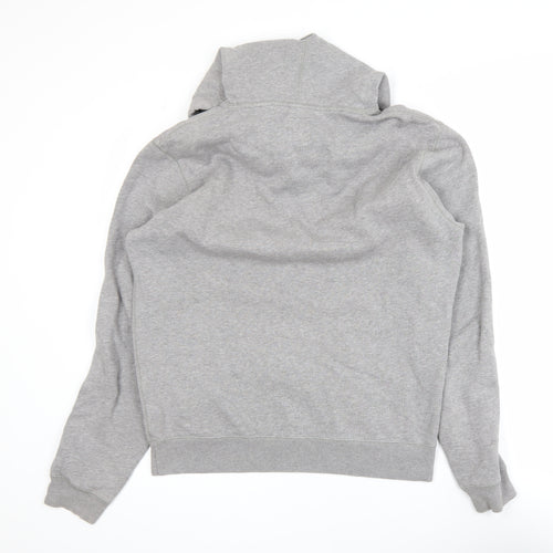 Jack Wills Mens Grey Pullover Hoodie Small Logo Cotton Blend