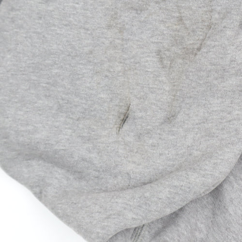 Jack Wills Mens Grey Pullover Hoodie Small Logo Cotton Blend