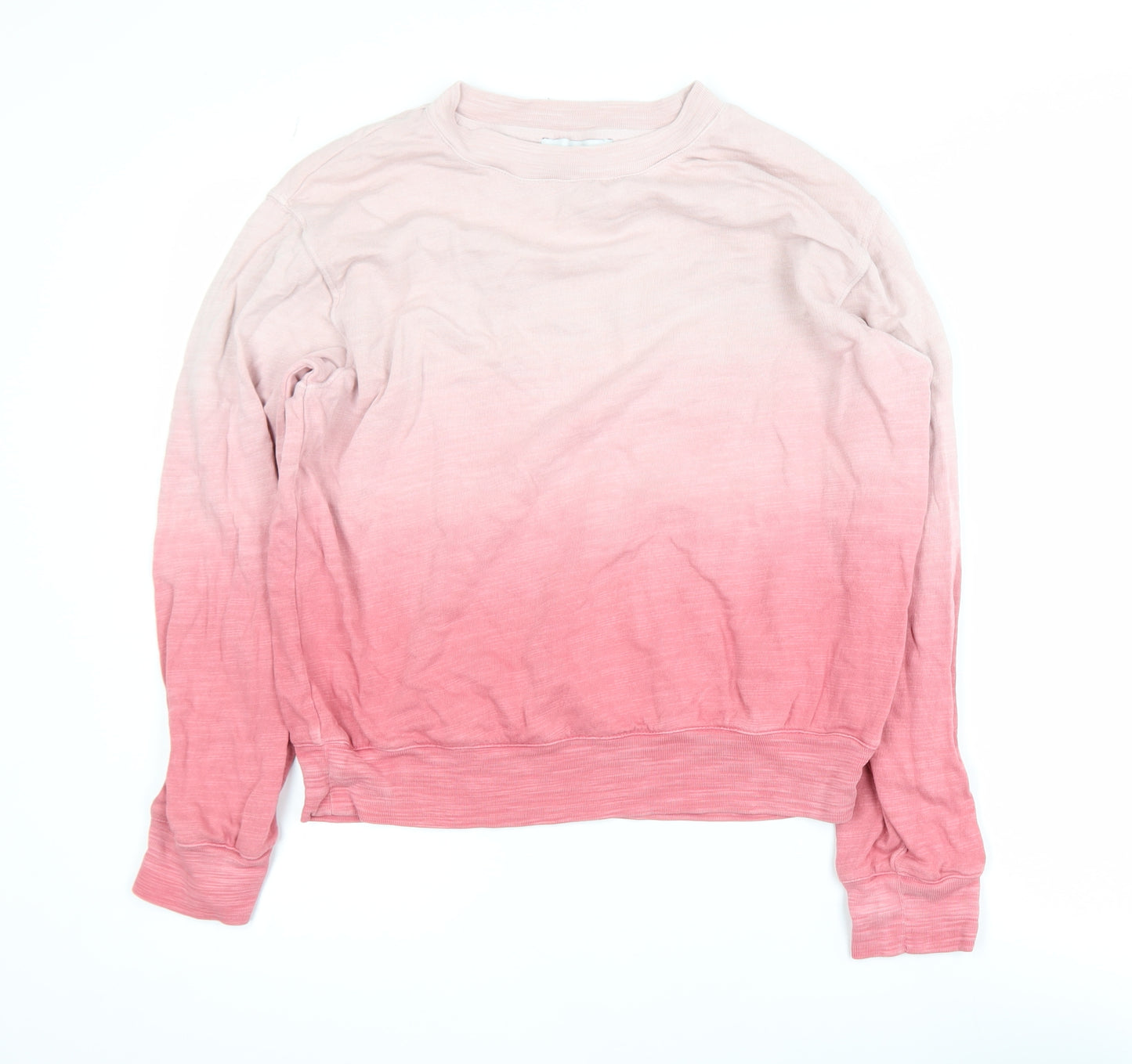 Marks and Spencer Womens Pink Ombre Cotton Sweatshirt XS