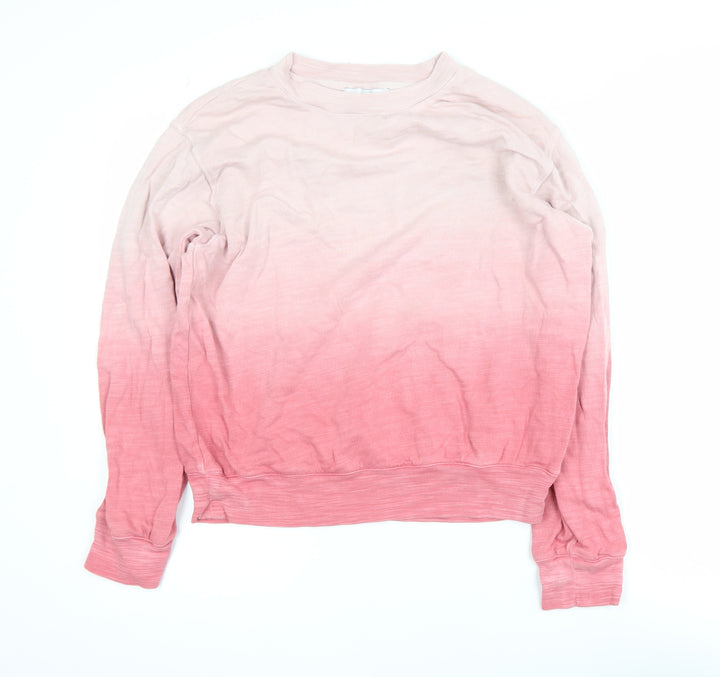 Marks and Spencer Womens Pink Ombre Cotton Sweatshirt XS