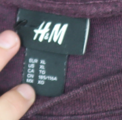 H&M Men’s Purple NYC Graphic Pullover Sweatshirt XL