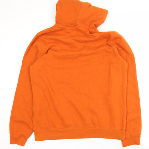 TOG24 Men's Orange Pullover Hoodie L Hooded Cotton Blend Sweatshirt
