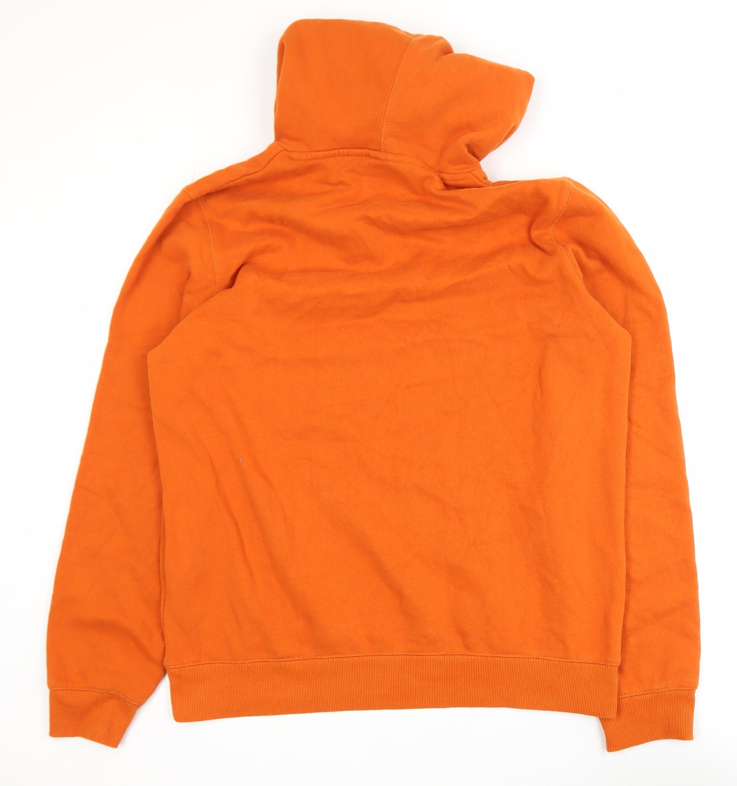 TOG24 Men's Orange Pullover Hoodie L Hooded Cotton Blend Sweatshirt