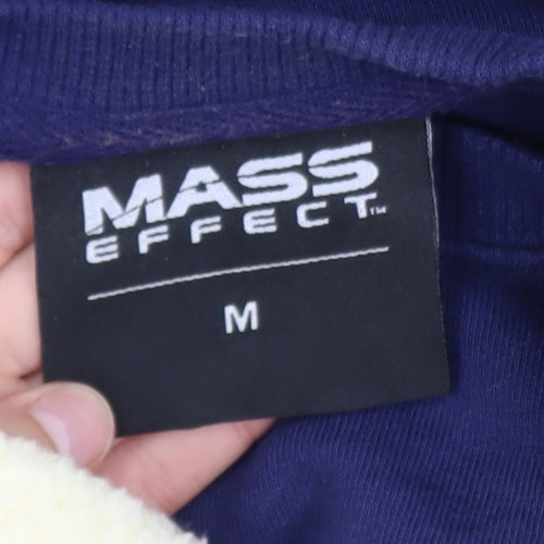 Mass Effect Men's Blue Graphic Pullover Sweatshirt Size M