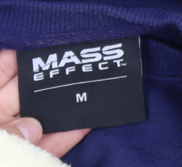 Mass Effect Men's Blue Graphic Pullover Sweatshirt Size M