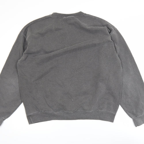 Urban Outfitters Womens Grey Pullover Sweatshirt S Graphic Print Crew Neck