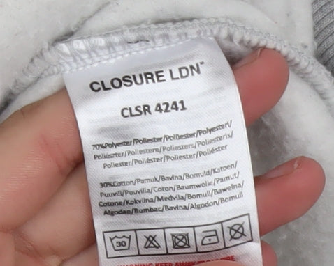 Closure LDN Men’s Grey Full Zip Hooded Track Jacket Size L