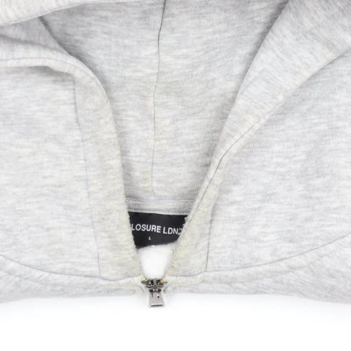 Closure LDN Men’s Grey Full Zip Hooded Track Jacket Size L