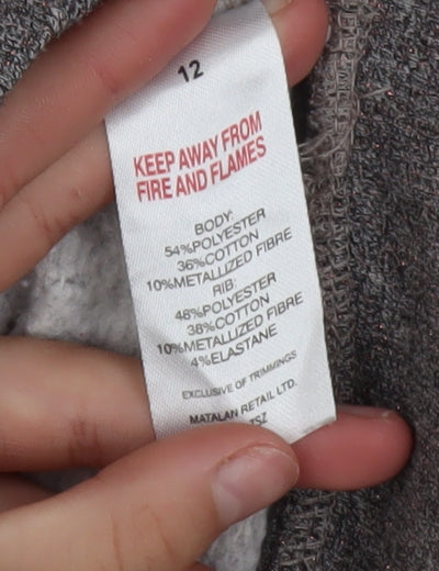Falmer Heritage Women's Grey Size 12 Pullover Hoodie