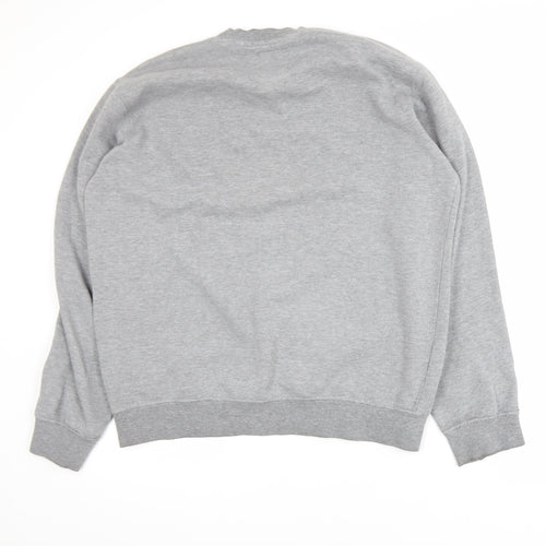 Burton Men's Grey Medium Crew Neck Logo Pullover Sweatshirt