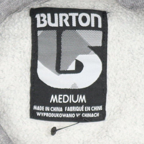 Burton Men's Grey Medium Crew Neck Logo Pullover Sweatshirt