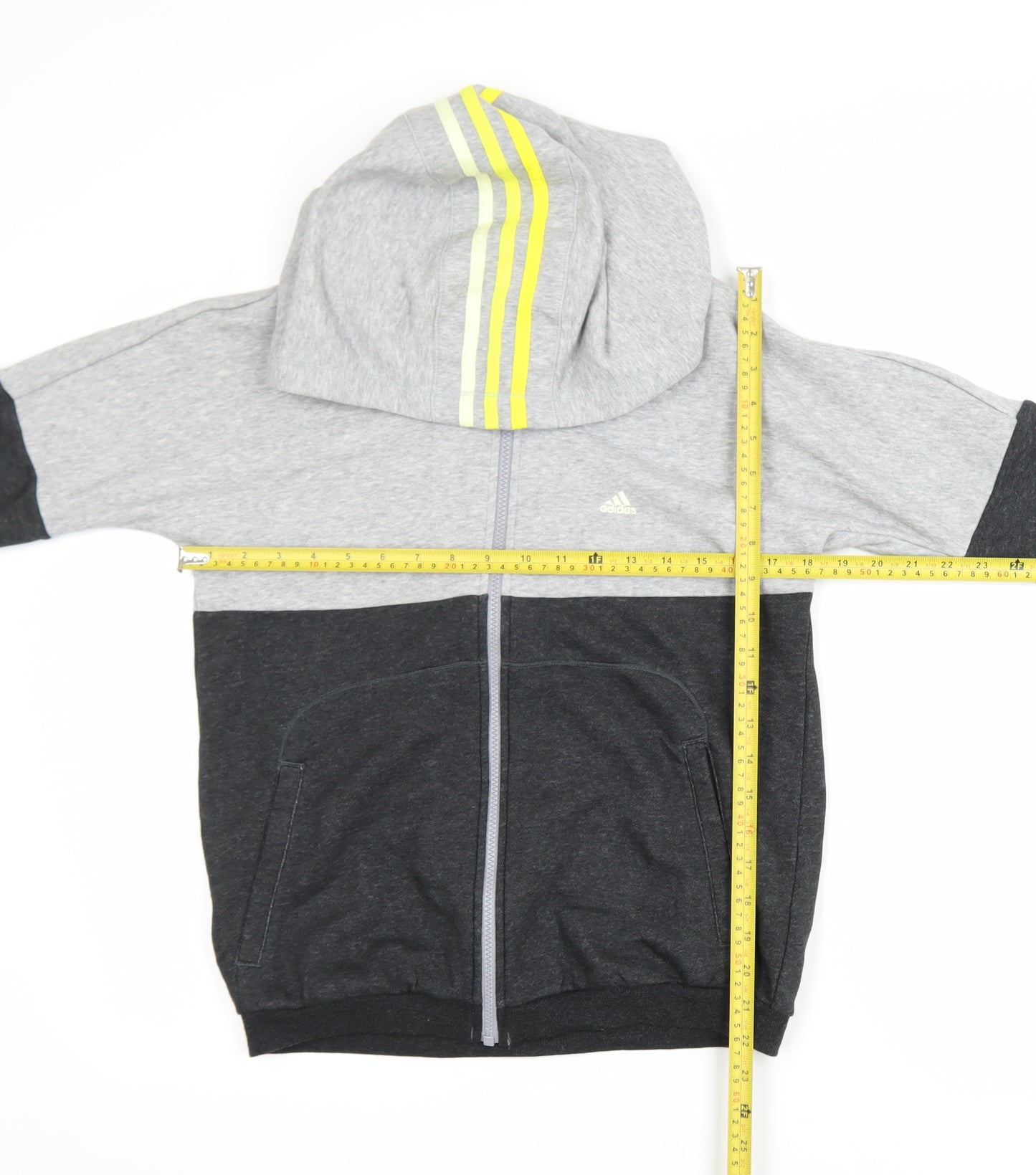 Adidas Womens Grey XS Track Jacket Hooded Full Zip Activewear