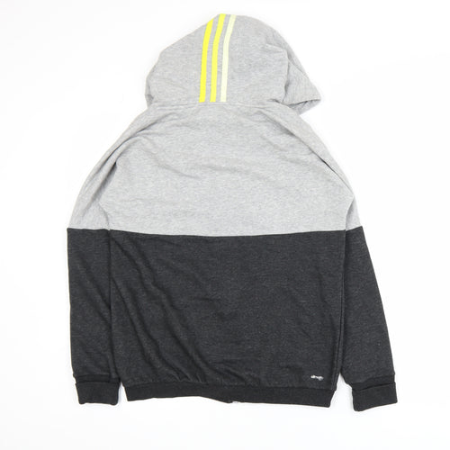 Adidas Womens Grey XS Track Jacket Hooded Full Zip Activewear