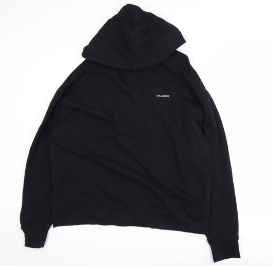 Collusion Men's Black Graphic Print Pullover Hoodie Size S