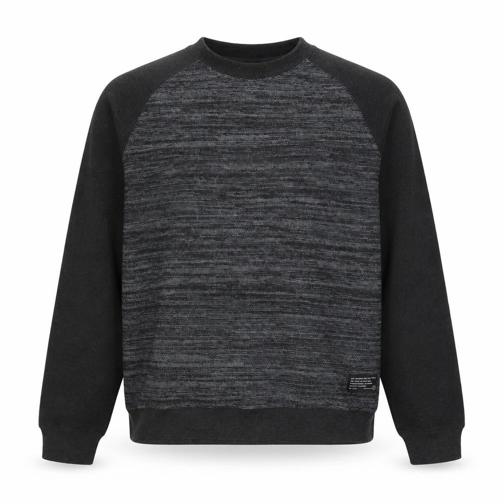 Front view of Dissident Men's Grey XL Pullover Sweatshirt Long Sleeve Crew Neck