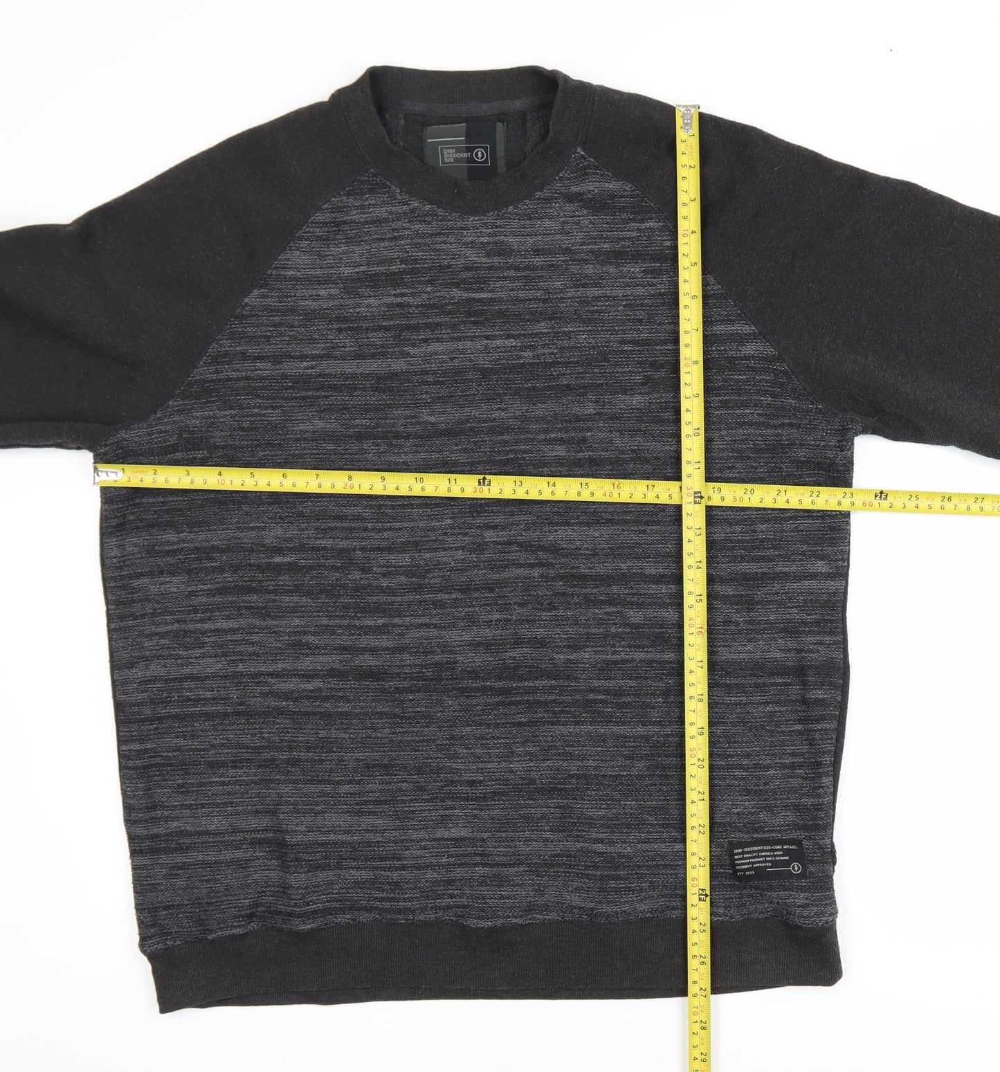 Dissident Men's Grey XL Pullover Sweatshirt Long Sleeve Crew Neck