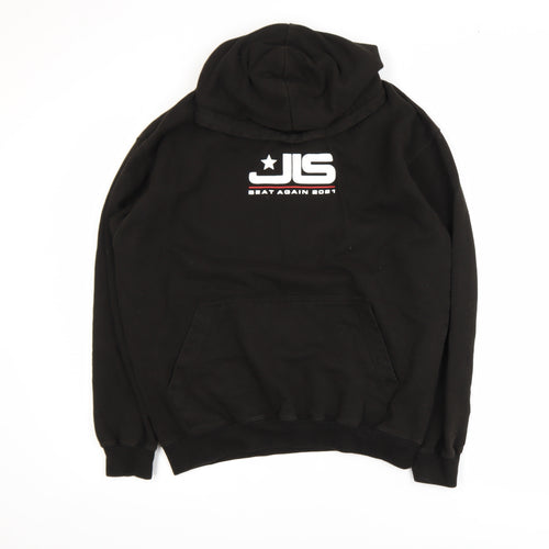 Just Hoods Mens Black M Pullover Hoodie JLS Beat Again Tour 2021 Graphic