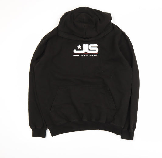Just Hoods Mens Black M Pullover Hoodie JLS Beat Again Tour 2021 Graphic