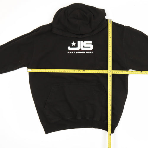 Just Hoods Mens Black M Pullover Hoodie JLS Beat Again Tour 2021 Graphic