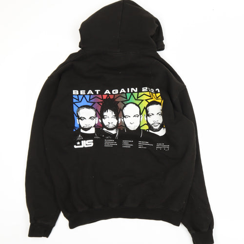 Just Hoods Mens Black M Pullover Hoodie JLS Beat Again Tour 2021 Graphic