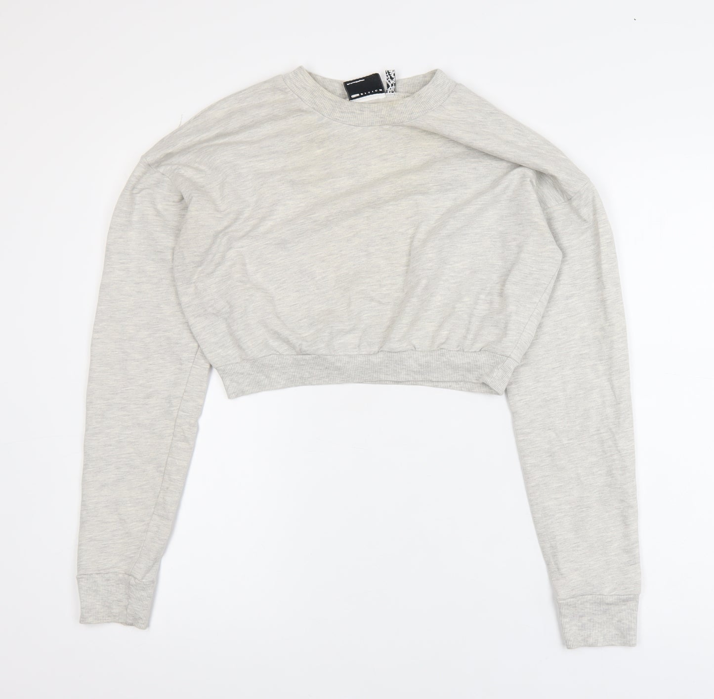 ASOS Design Women's Grey Cropped Pullover Sweatshirt Size 10