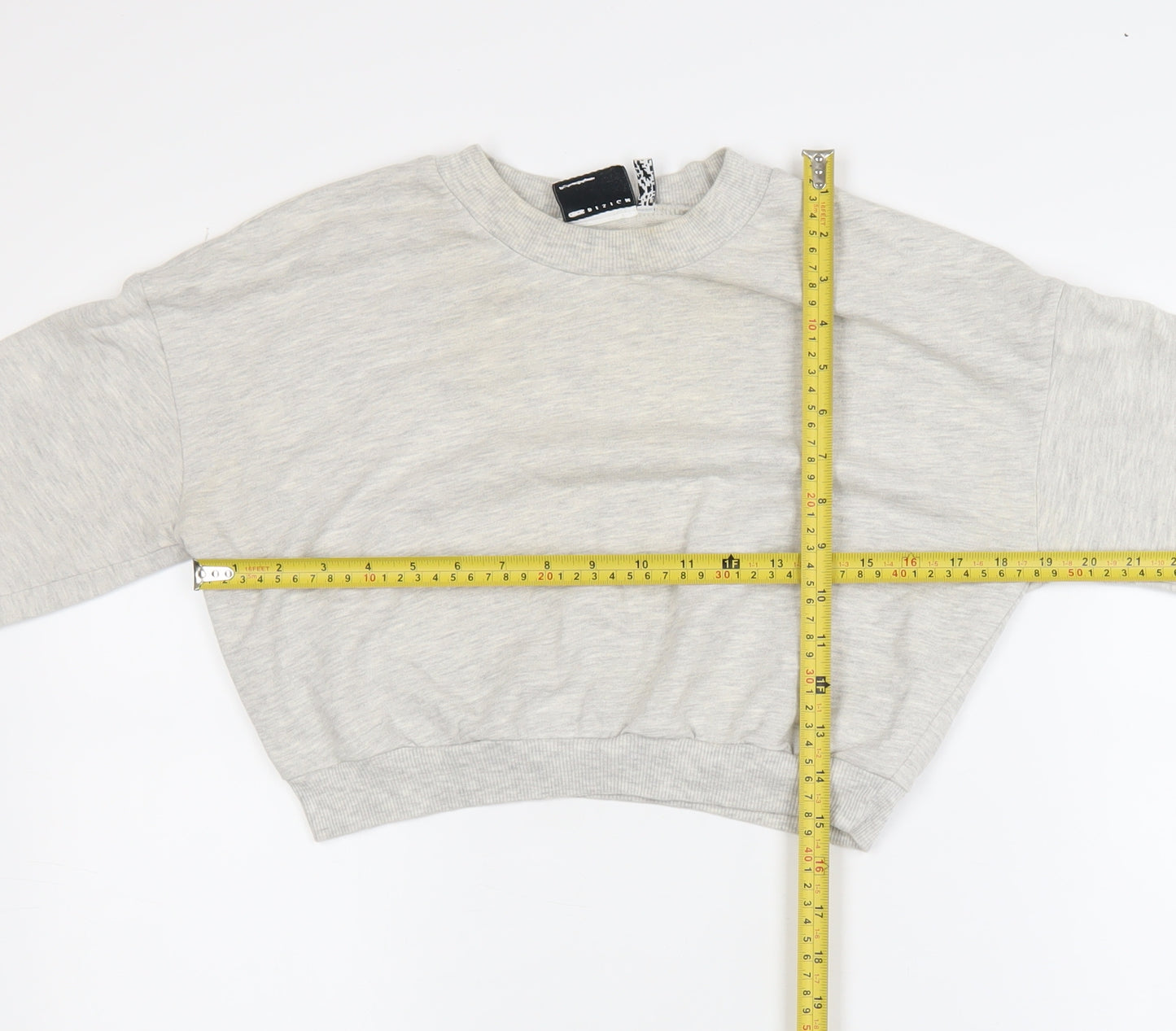 ASOS Design Women's Grey Cropped Pullover Sweatshirt Size 10