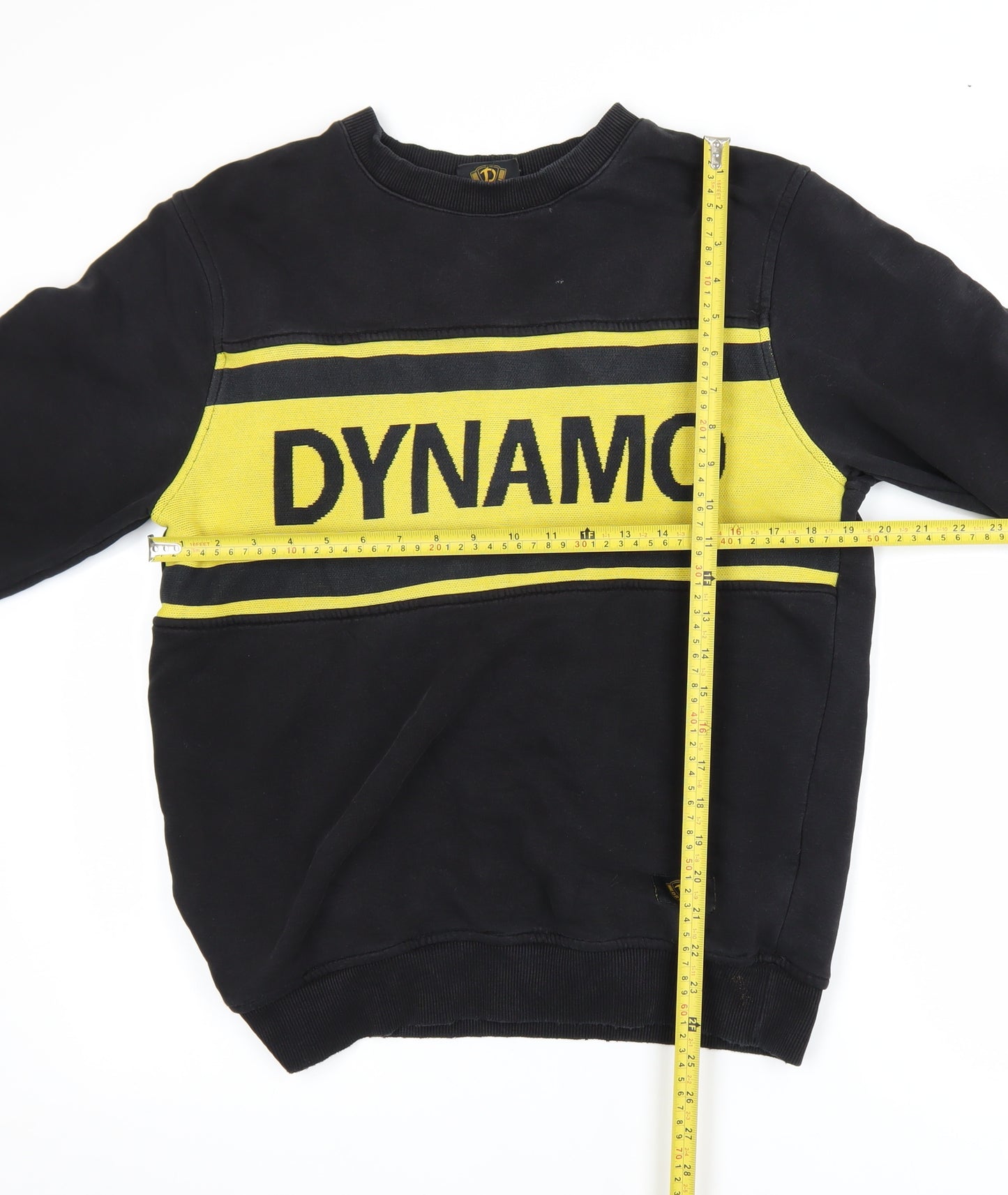 Dresden Men's Black Yellow Graphic Pullover Sweatshirt M