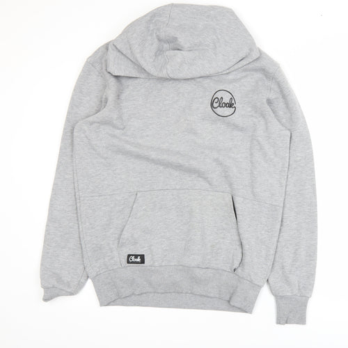 Cloak Men’s Grey Pullover Hoodie M Logo Fleece Sweatshirt