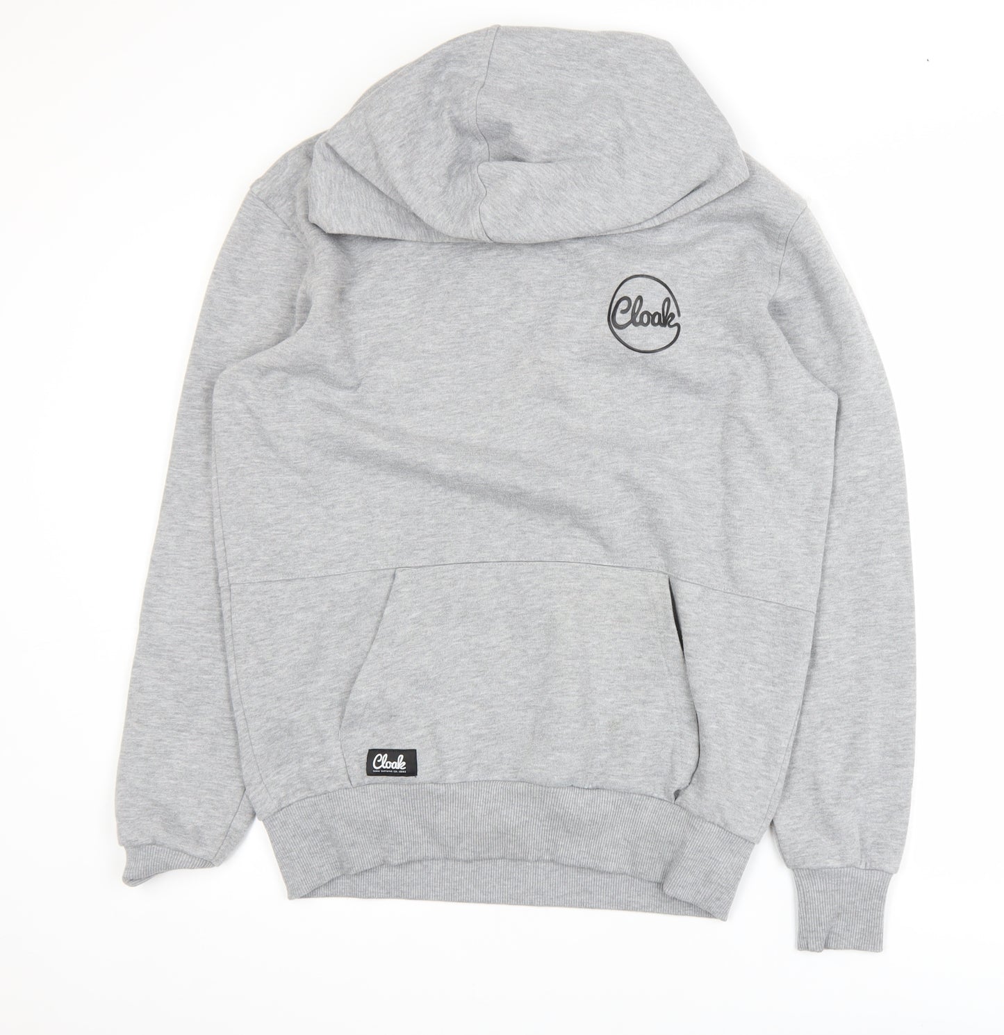 Cloak Men’s Grey Pullover Hoodie M Logo Fleece Sweatshirt
