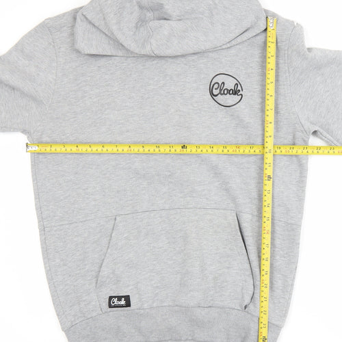 Cloak Men’s Grey Pullover Hoodie M Logo Fleece Sweatshirt