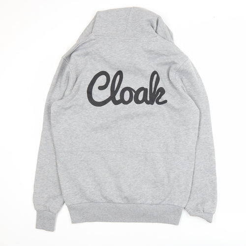 Cloak Men’s Grey Pullover Hoodie M Logo Fleece Sweatshirt