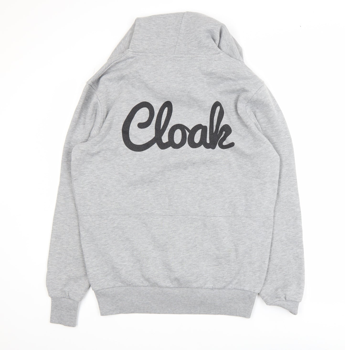 Cloak Men’s Grey Pullover Hoodie M Logo Fleece Sweatshirt
