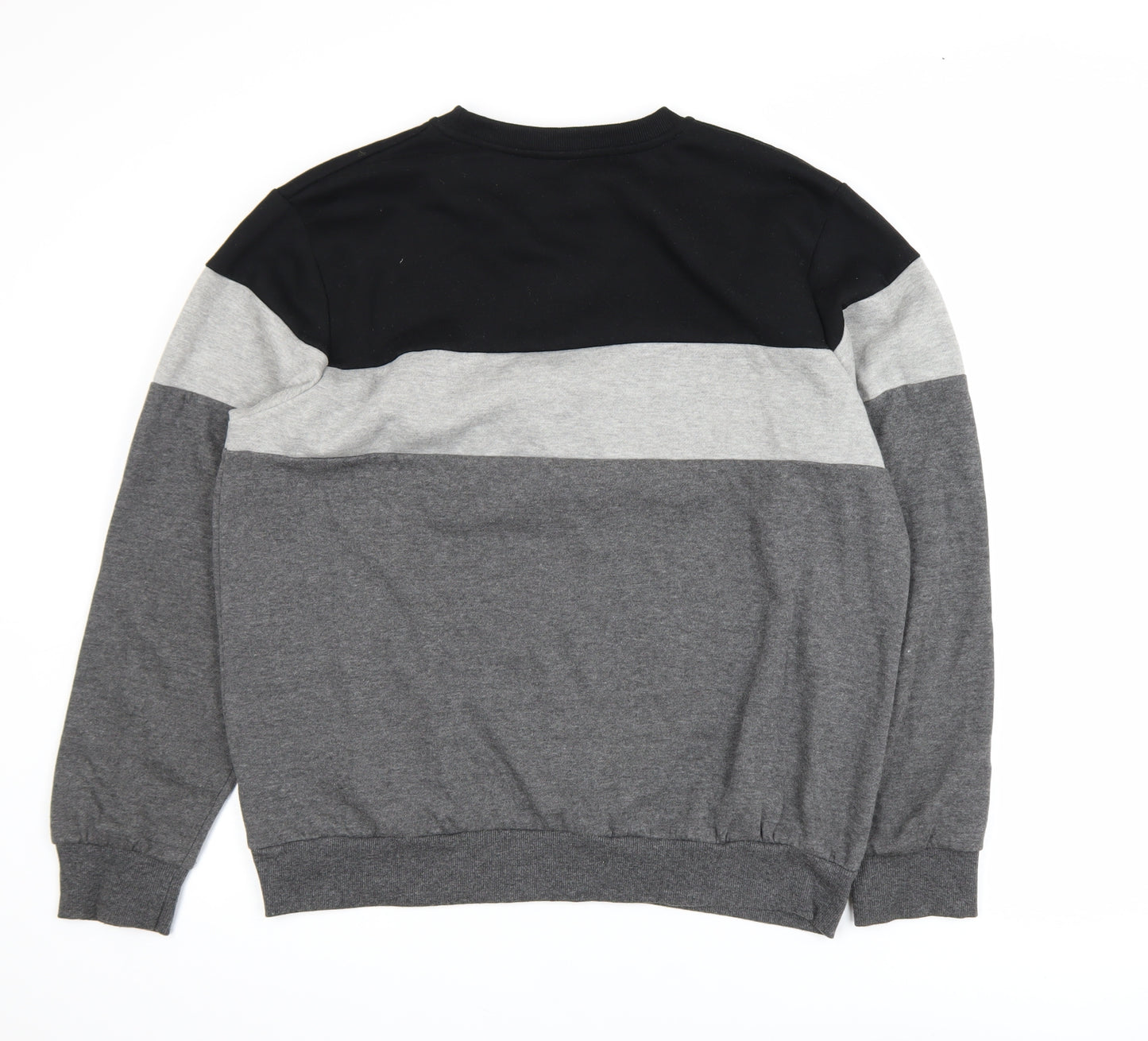 Fulham FC Men's Grey Colour Block Sweatshirt XL Crew Neck Pullover