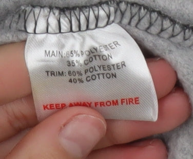 Fulham FC Men's Grey Colour Block Sweatshirt XL Crew Neck Pullover