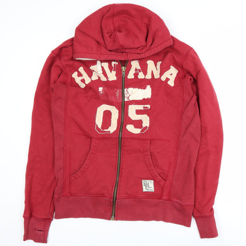 Religion Women’s Red Havana 05 Full Zip Hooded Track Jacket L