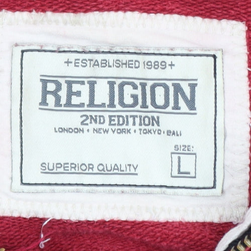 Religion Women’s Red Havana 05 Full Zip Hooded Track Jacket L