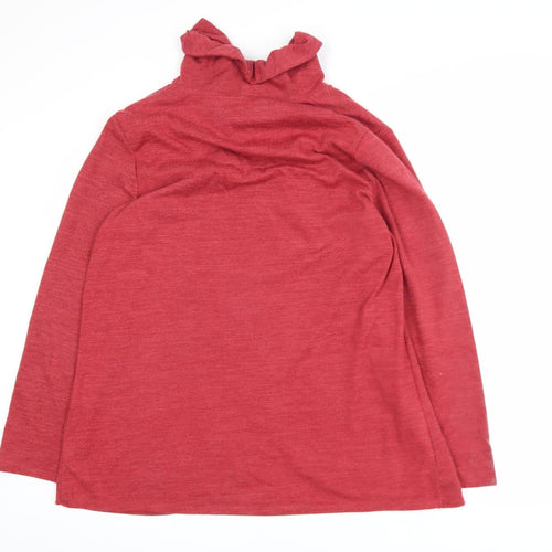 TIGI Women’s Red Cowl Neck Long Sleeve Wrap Plus Size 18/20 Top