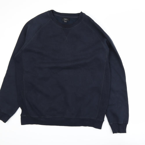 M&Co Men’s Navy Blue XL Crew Neck Pullover Sweatshirt