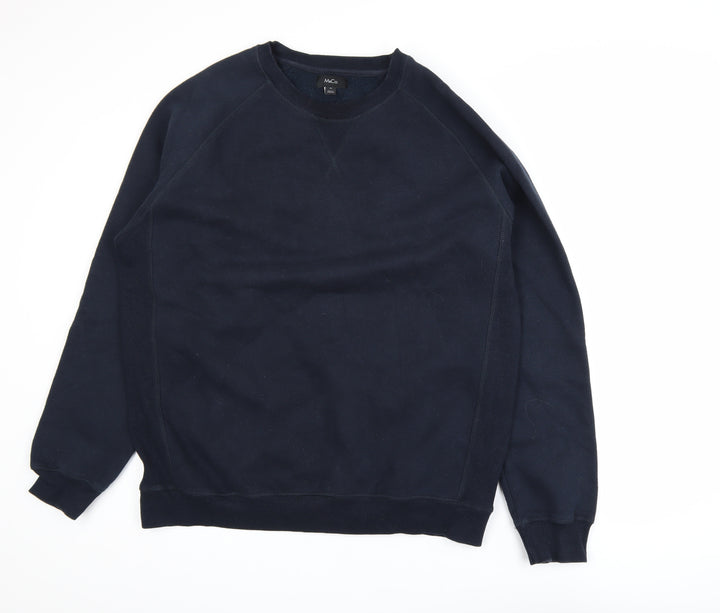 M&Co Men’s Navy Blue XL Crew Neck Pullover Sweatshirt