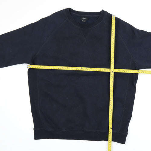 M&Co Men’s Navy Blue XL Crew Neck Pullover Sweatshirt