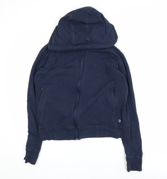 Marks and Spencer Women Blue Size 12 Goodmove Hooded Track Jacket