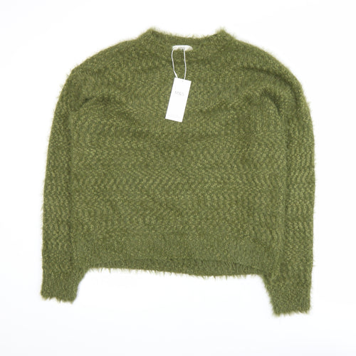 Marks and Spencer Women's Green Chunky Knit Pullover Jumper Size M
