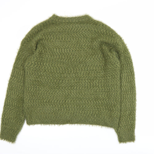 Marks and Spencer Women's Green Chunky Knit Pullover Jumper Size M