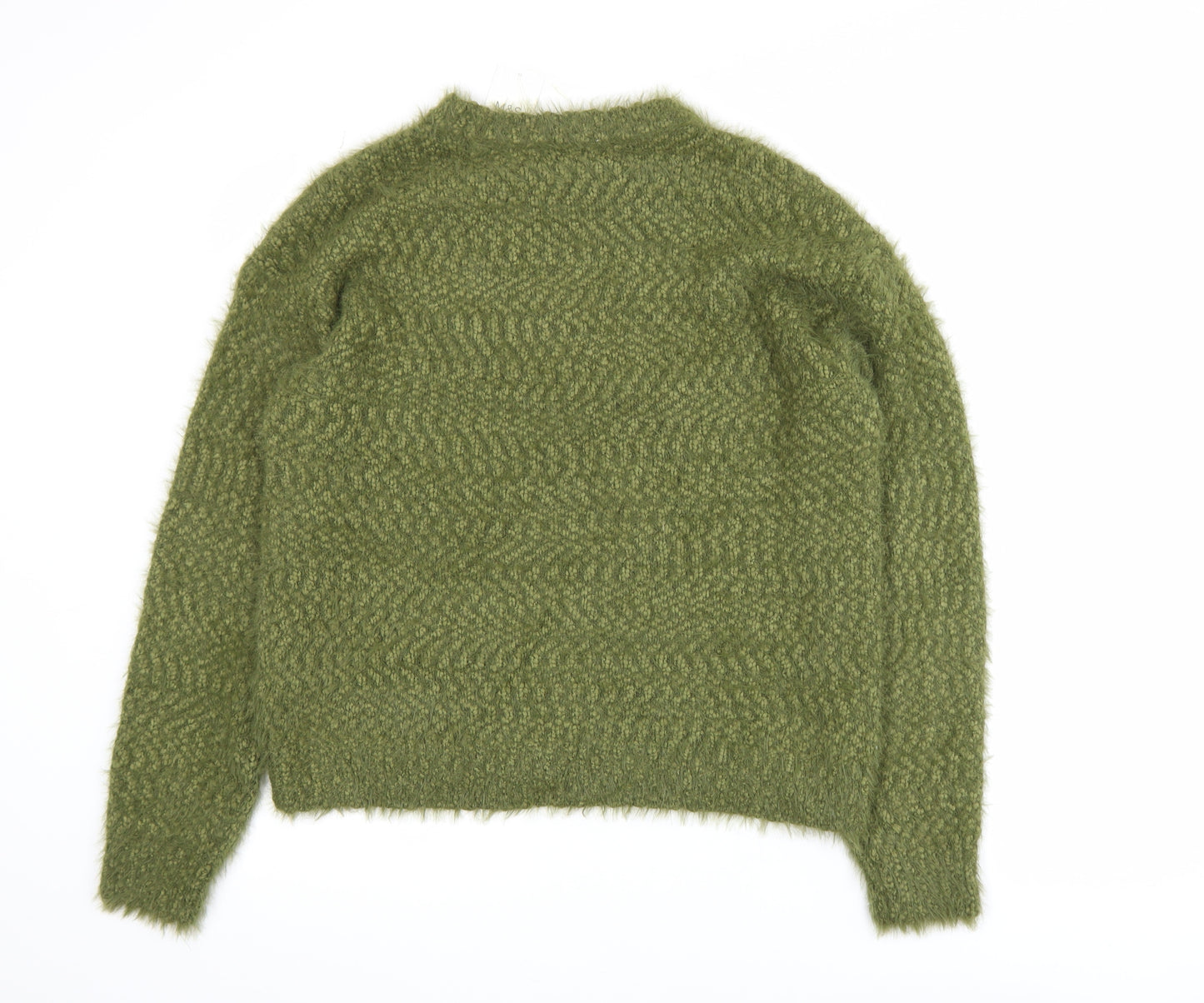 Marks and Spencer Women's Green Chunky Knit Pullover Jumper Size M