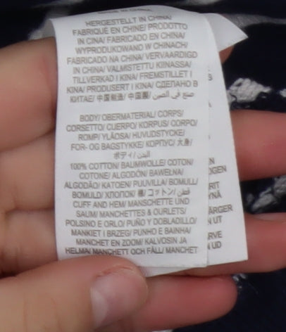 Boden Womens Navy Stripe Pullover Sweatshirt UK 16 Cotton Peter Pan Collar