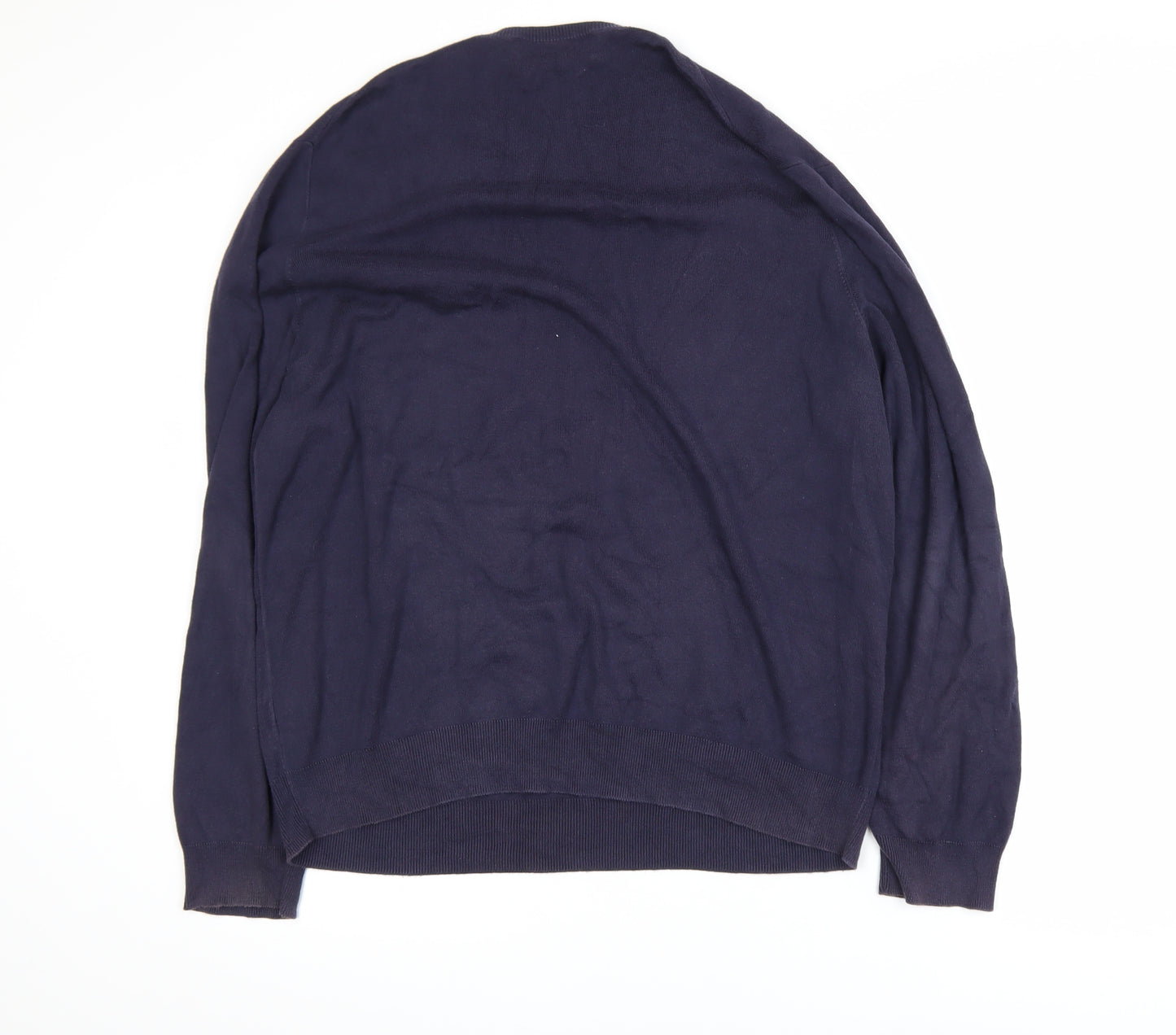 Ralph Lauren Men's Blue V-Neck Cotton Pullover Sweatshirt XL