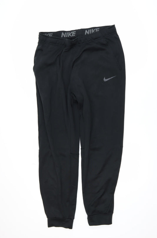 Nike Men Black Dri-FIT Jogger Trousers XL Regular Fit
