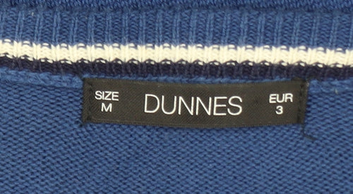 Dunnes Men's Blue Cotton Crew Neck Pullover Jumper Size M