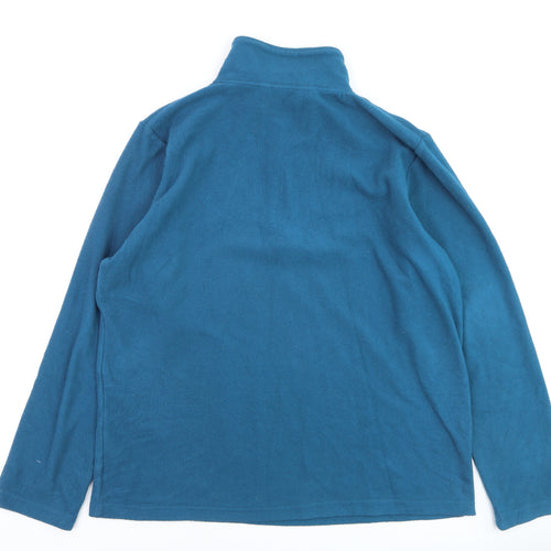 Freedom Trail Men's Blue Fleece 1/4 Zip Pullover Sweatshirt L
